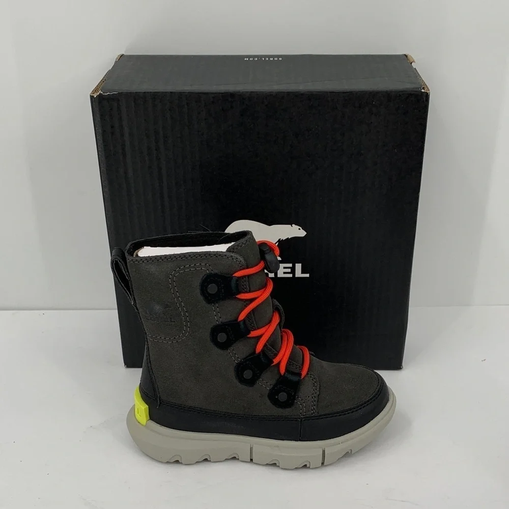 Sorel Explorer snow boots waterproof winter Toddler black insulated warm new 10
